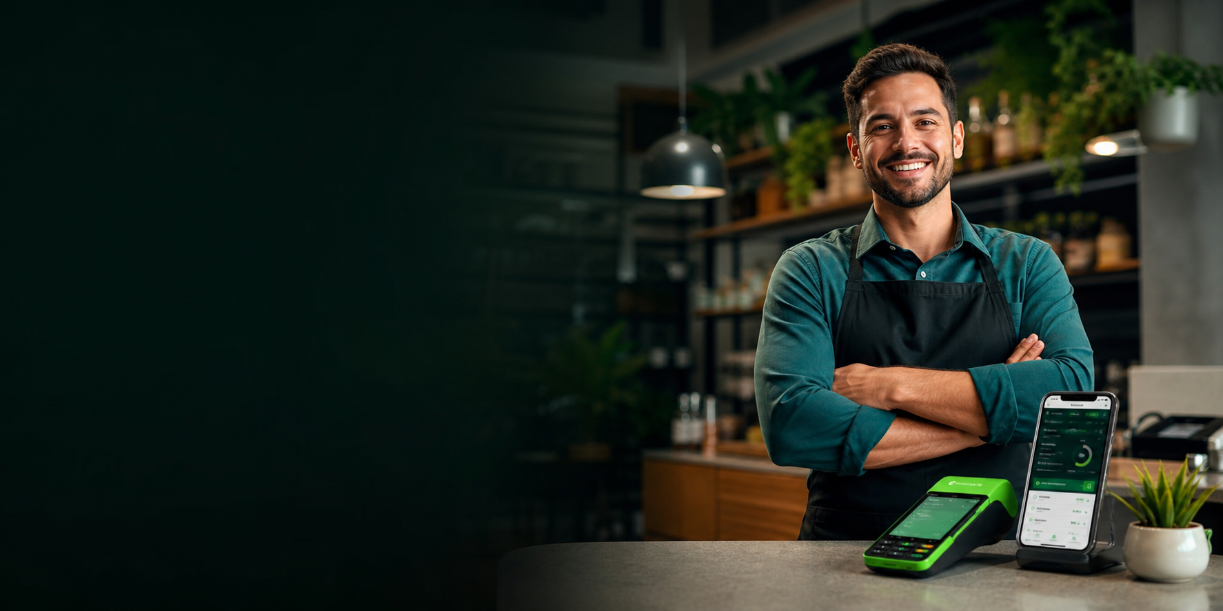 Empreendedor usando solução de pagamento CamaradaPay